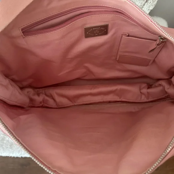 Bally Pink Leather Trimmed Messenger Bag - Picture 9 of 14